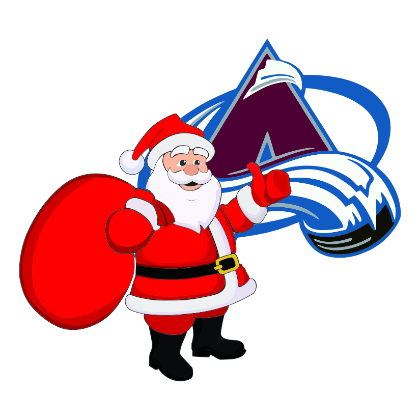 Colorado Avalanche Santa Claus Logo vinyl decal